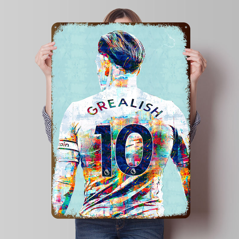 Retro Gaming Jersey - Jack Grealish Soccer Jersey Art Poster