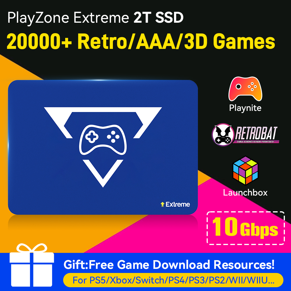 Retro Gaming Ps3 - 2TB Gaming Emulation Hard Drive With