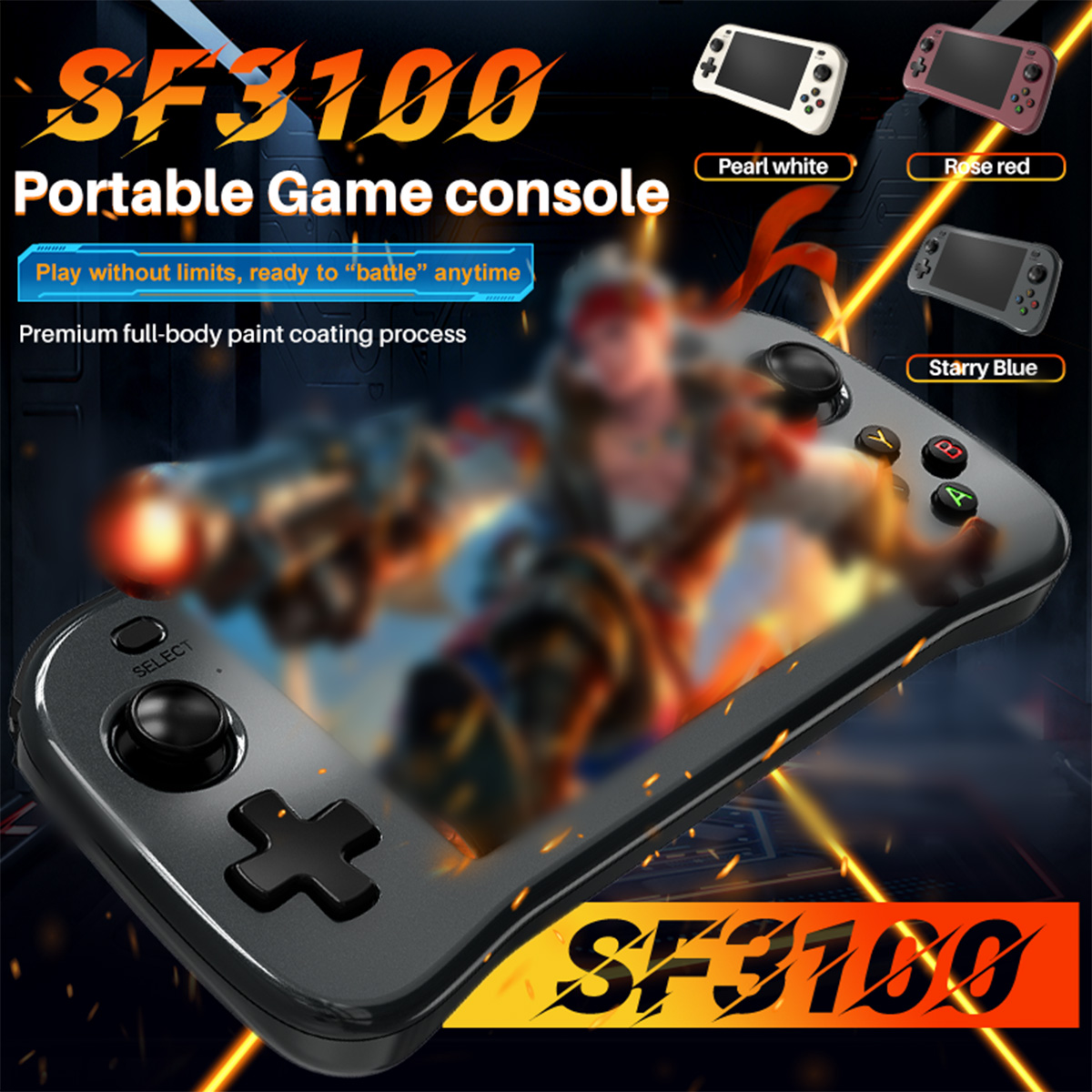 Retro Gaming Devices - SF3100 Portable Handheld Game Player IPS