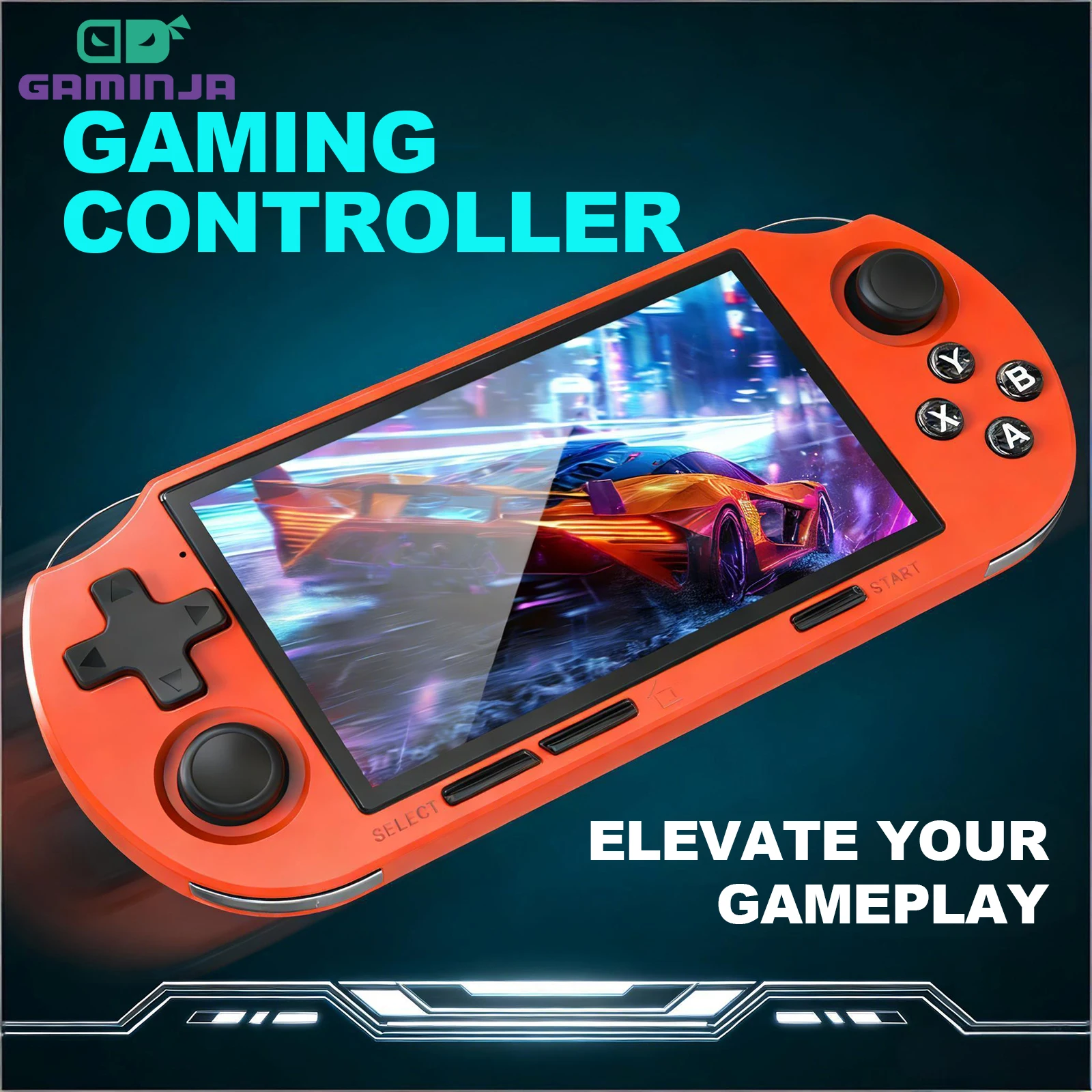 Retro Gaming Devices - GAMINJA Handheld Portable Gaming Console 4.5Inch