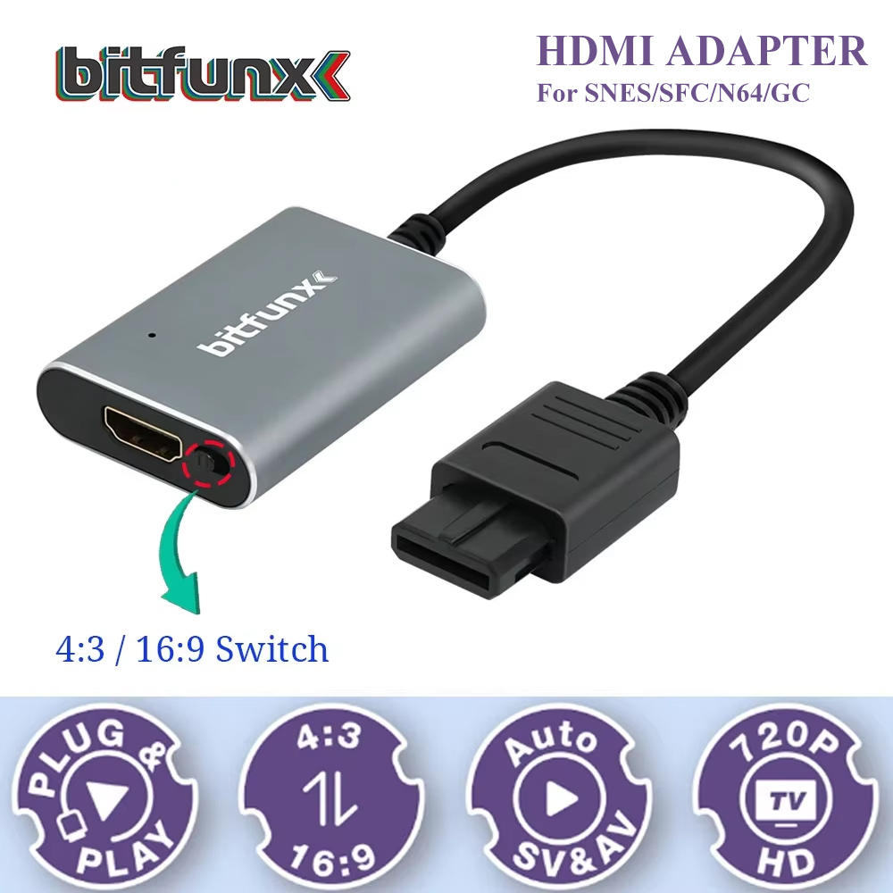 Bitfunx 720P Svideo / AV To HD - Retro Gaming Handheld avis et prix
