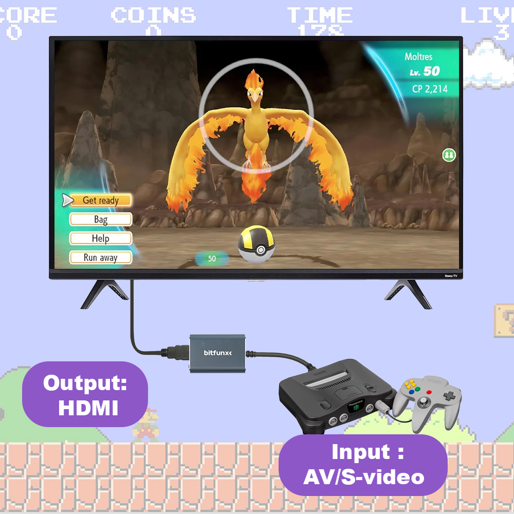 Bitfunx 720P Svideo / AV To HD - Retro Gaming Handheld avis et prix