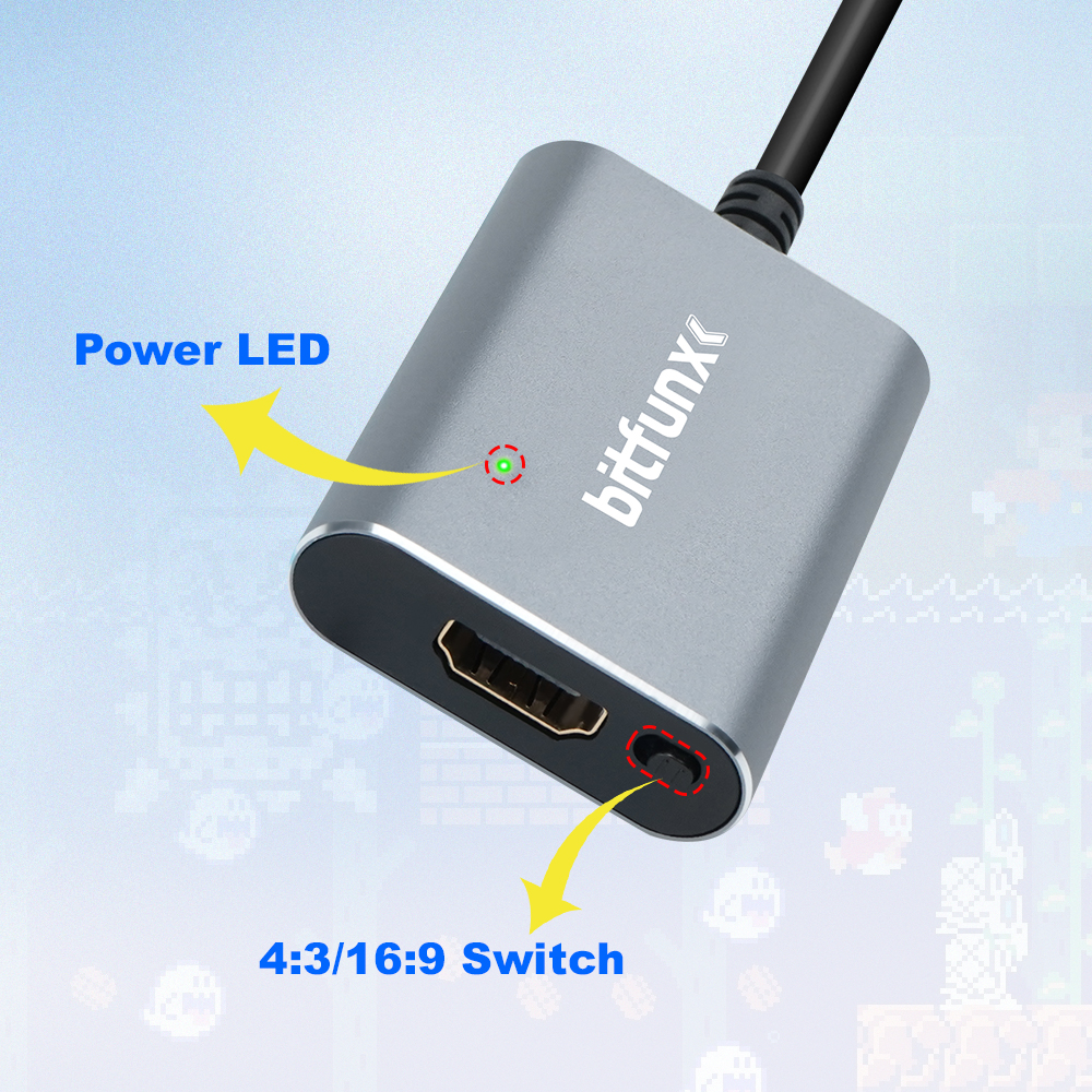 Bitfunx 720P Svideo / AV To HD - Retro Gaming Handheld avis et prix