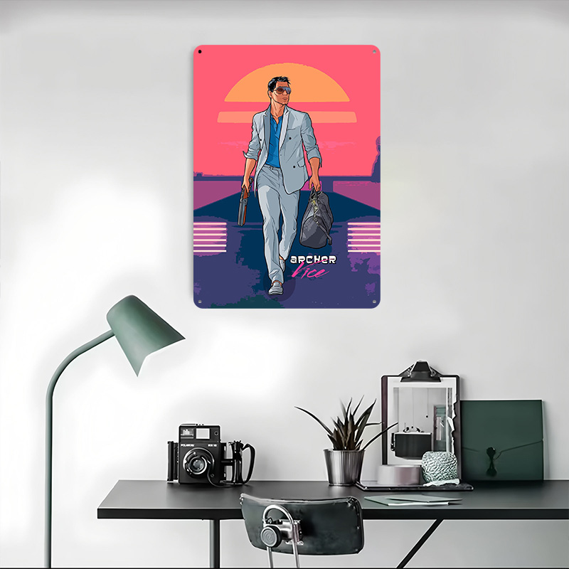 Archer Old Vibes Tinplate Post - Retro Gaming Vibe avis et prix