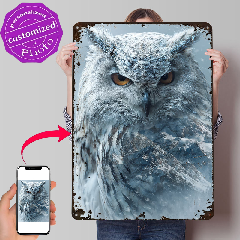 Snowy Owl With Mountain Landsc - Retro Gaming Overlay avis et prix