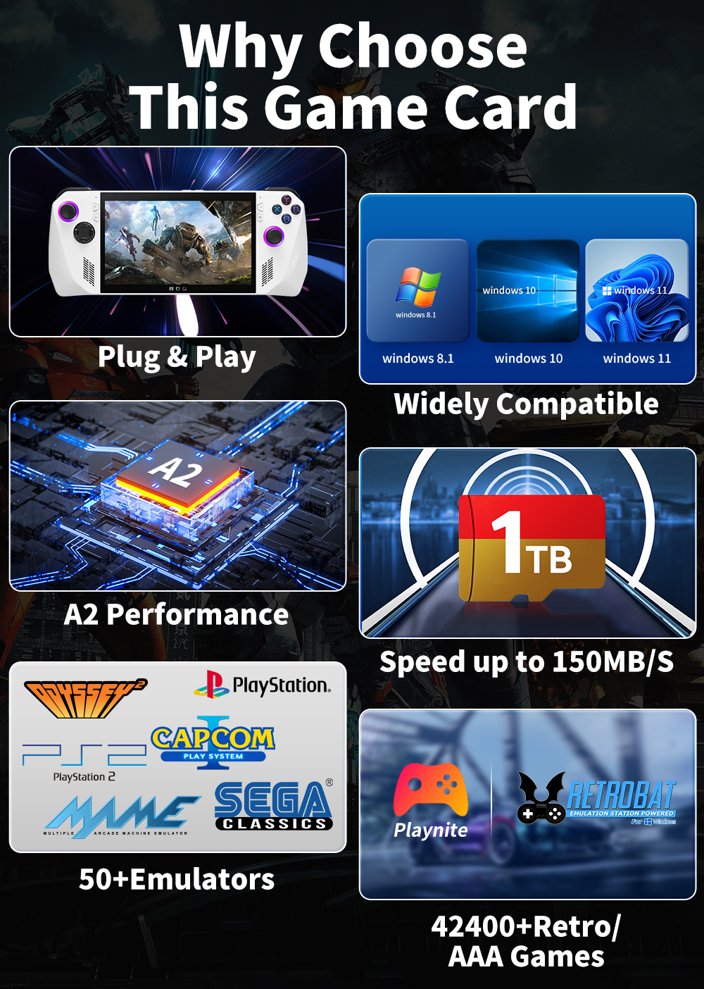 Game TF Card for ROG ALLY/Rog  - Retro Gaming Ps3 avis et prix
