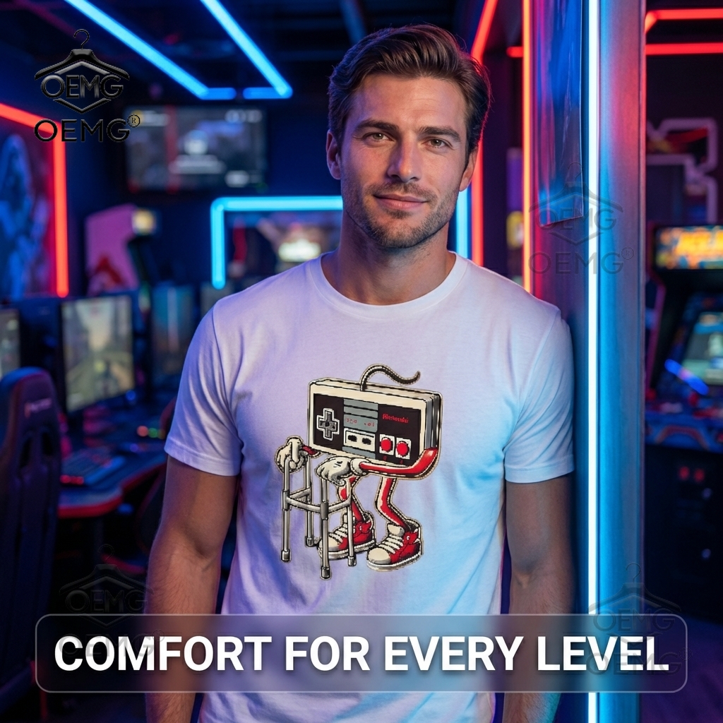 Men's 100% Cotton Graphic T-Sh - Retro Gaming Jersey avis et prix