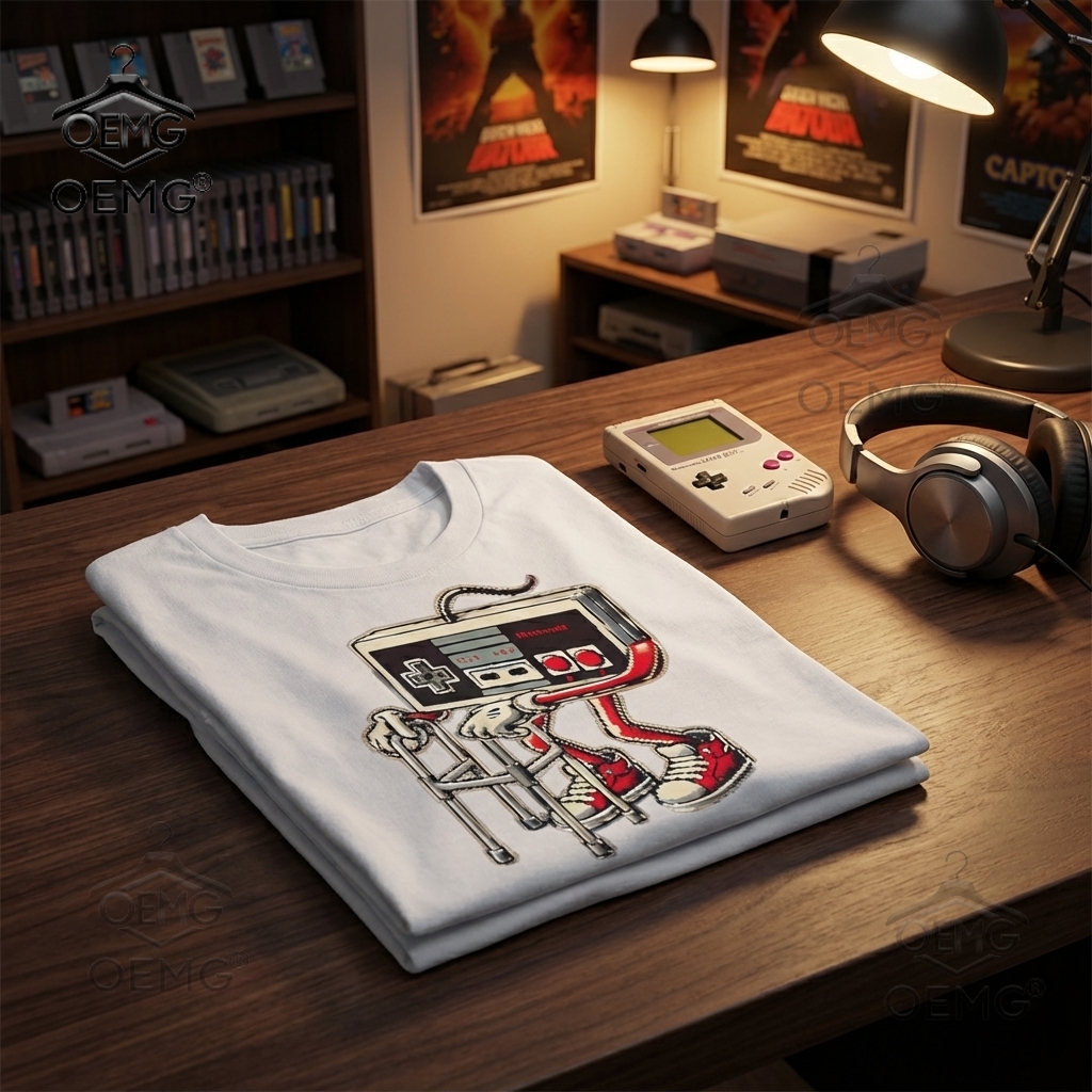 Men's 100% Cotton Graphic T-Sh - Retro Gaming Jersey avis et prix