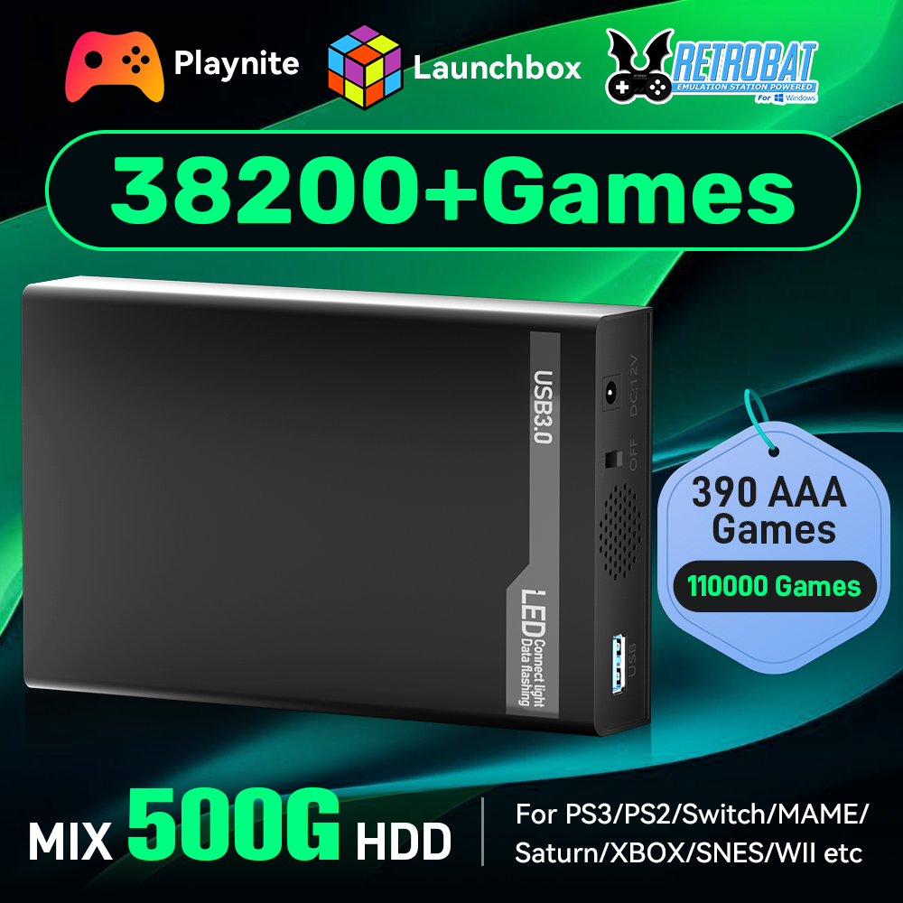 MIX500G Game Hard Drive With 3 - Retro Gaming Ps3 avis et prix
