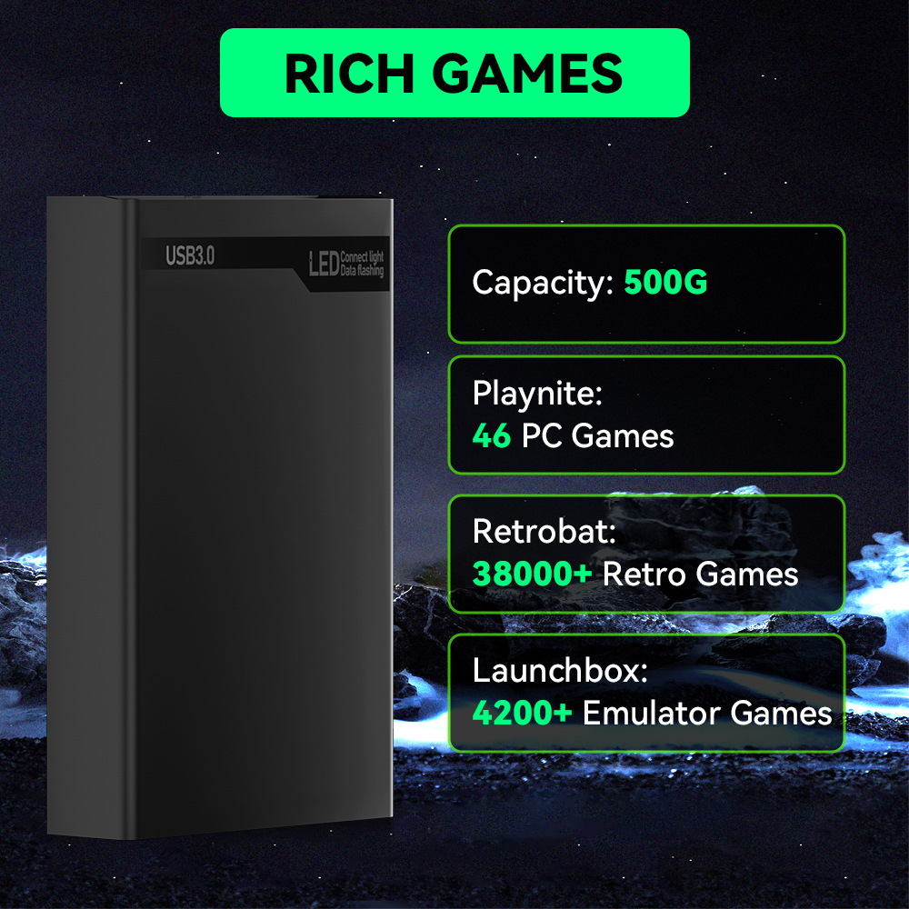 MIX500G Game Hard Drive With 3 - Retro Gaming Ps3 avis et prix