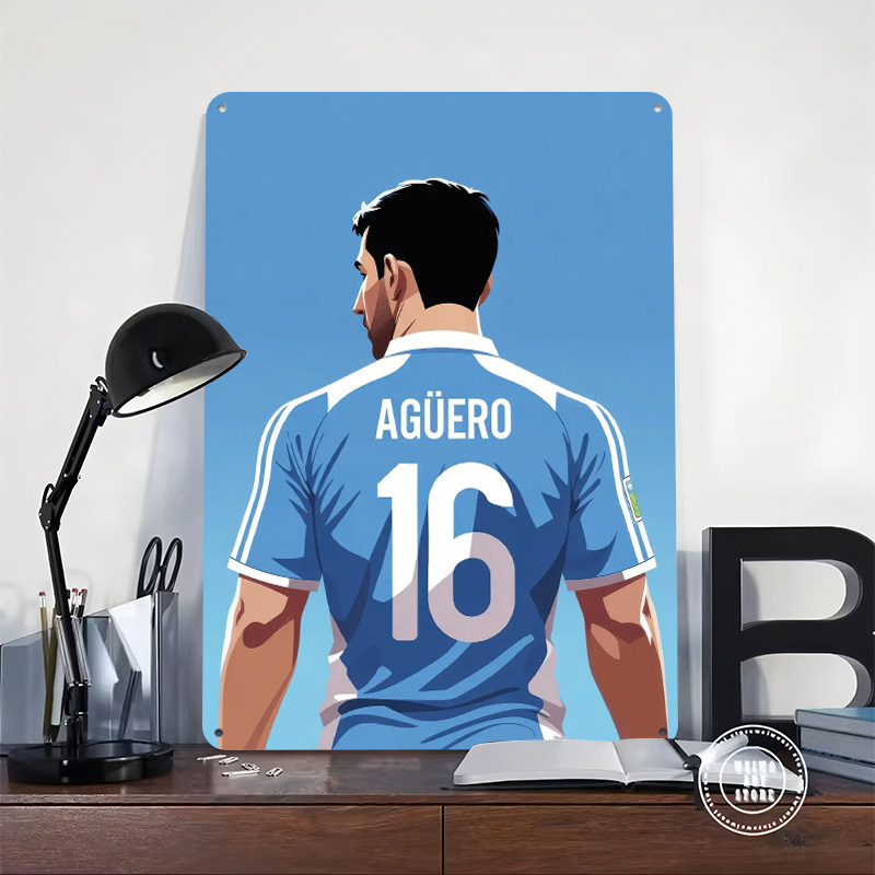 Aguero Soccer Jersey Printed P - Retro Gaming Jersey avis et prix